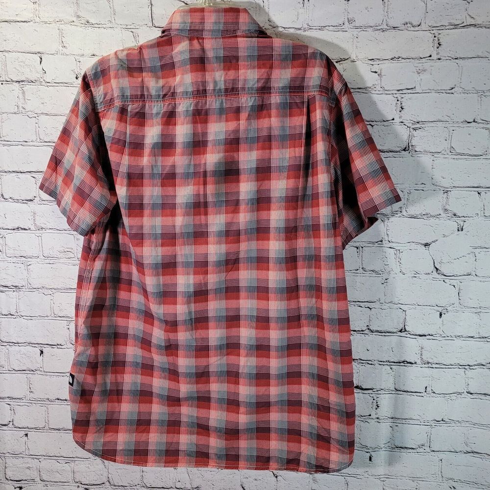 The North Face Men's Sz Large Red Plaid Short Sleeve Lightweight Shirt - Picture 3 of 8